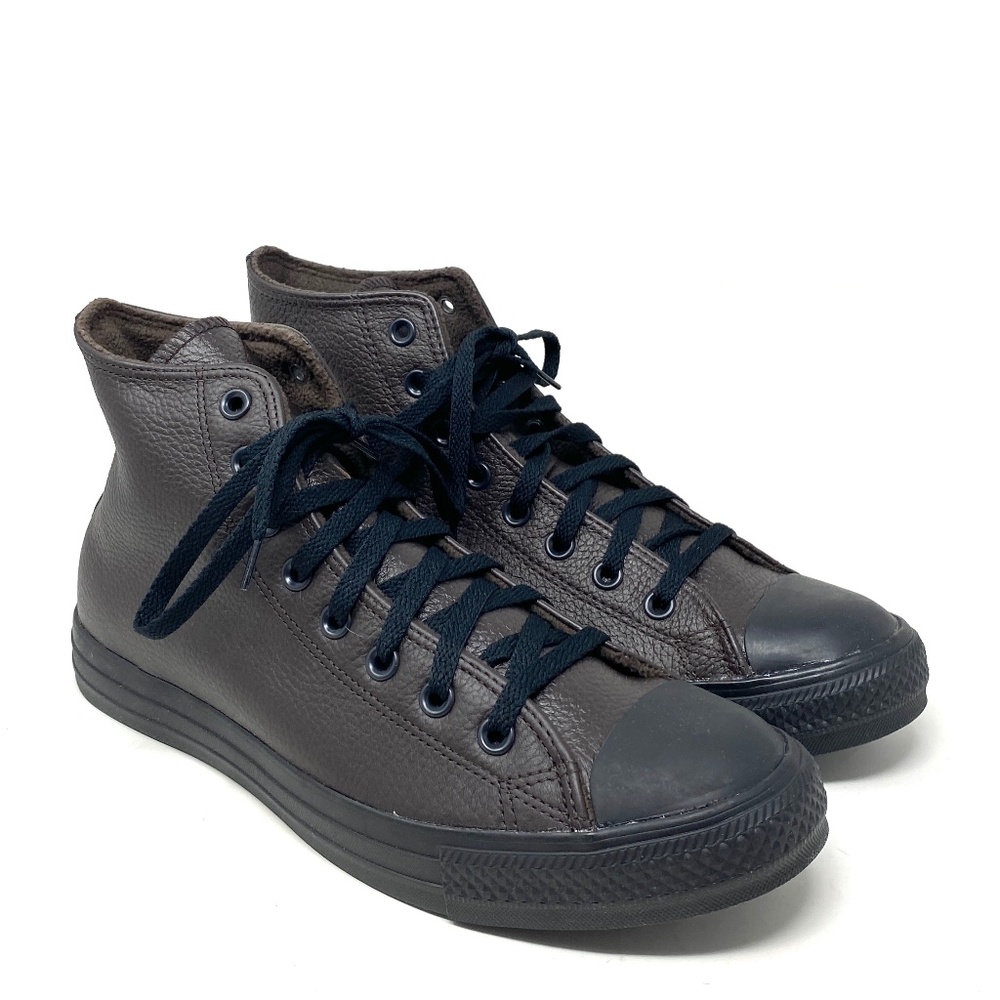 Converse Chuck Taylor Shoes High Top Leather Brown Men’s Size Sneakers 172012C - Picture 1 of 9